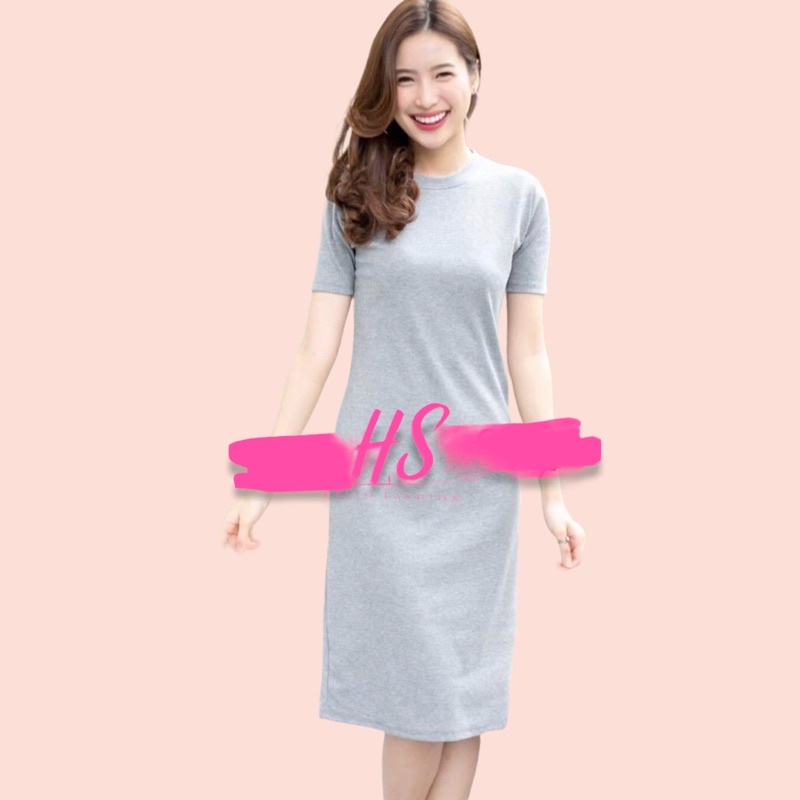 HS/CASUAL DRESS GIANT MEVI/DRESS MEVI POLOS/DRESS WANITA