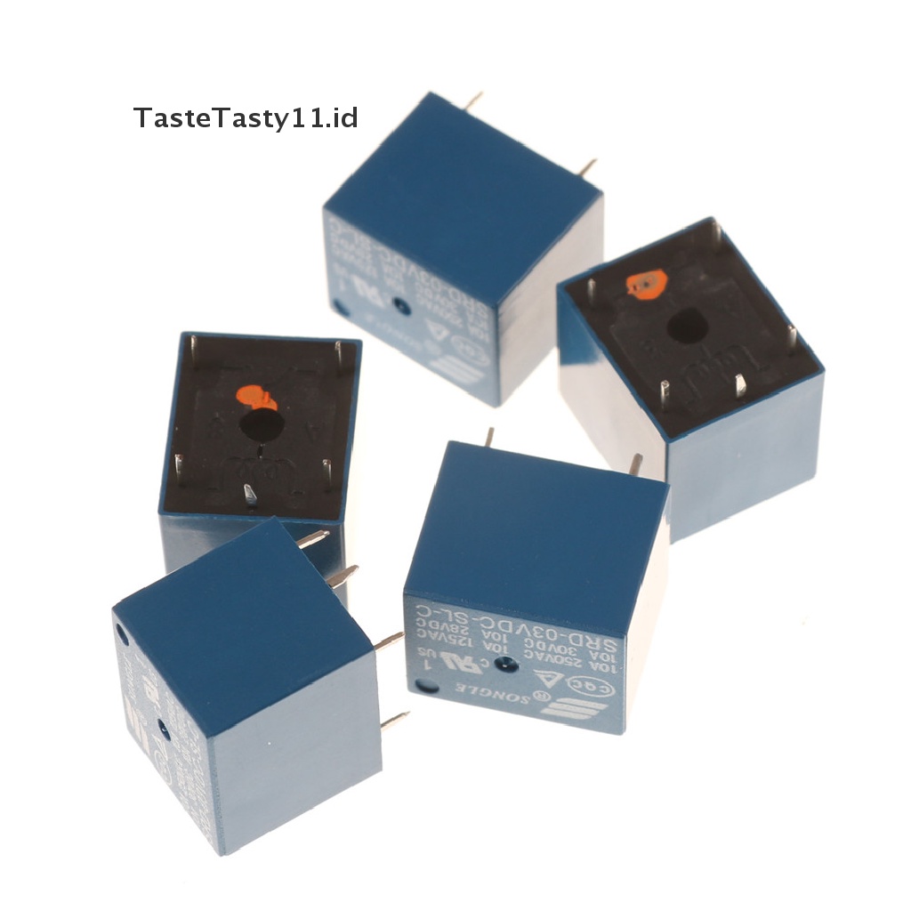 5pcs Power Relay Dc 3v Mini Srd-3Vdc-Sl-C Pcb