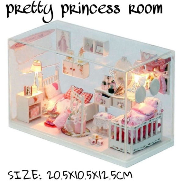 

Unik DIY Do It Yourself G003 Pretty Princess Room Dollhouse Model Kit Diskon
