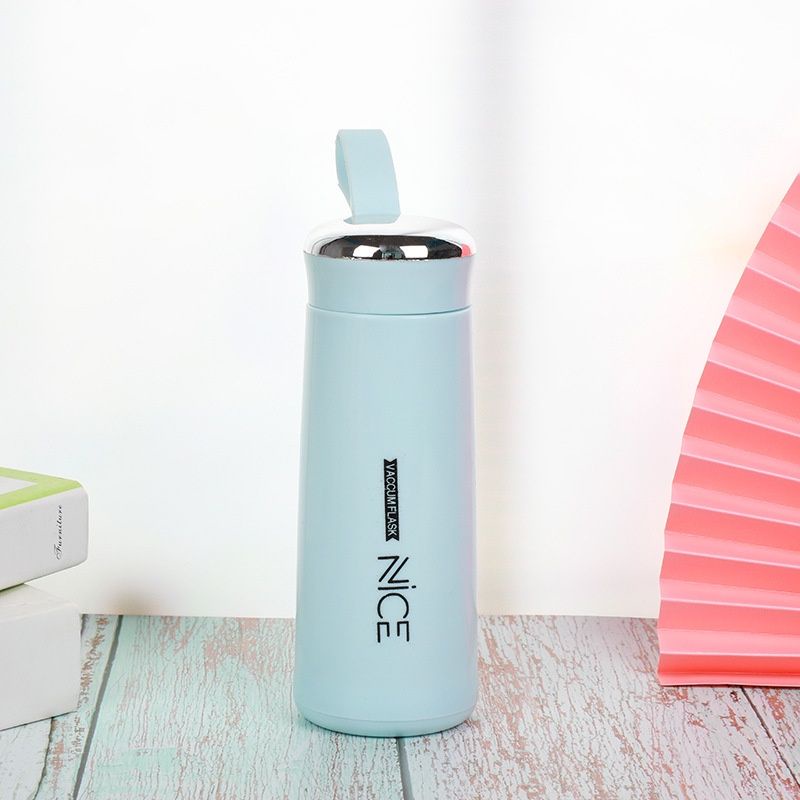BOTOL MINUM GELAS KACA VACUMM FLASK NICE 400ML BPA FREE (FREE KOTAK)