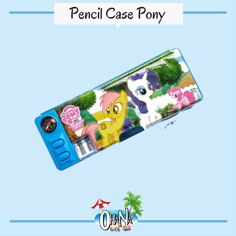 

Tempat pensil magnet kompas Little Ponny biru