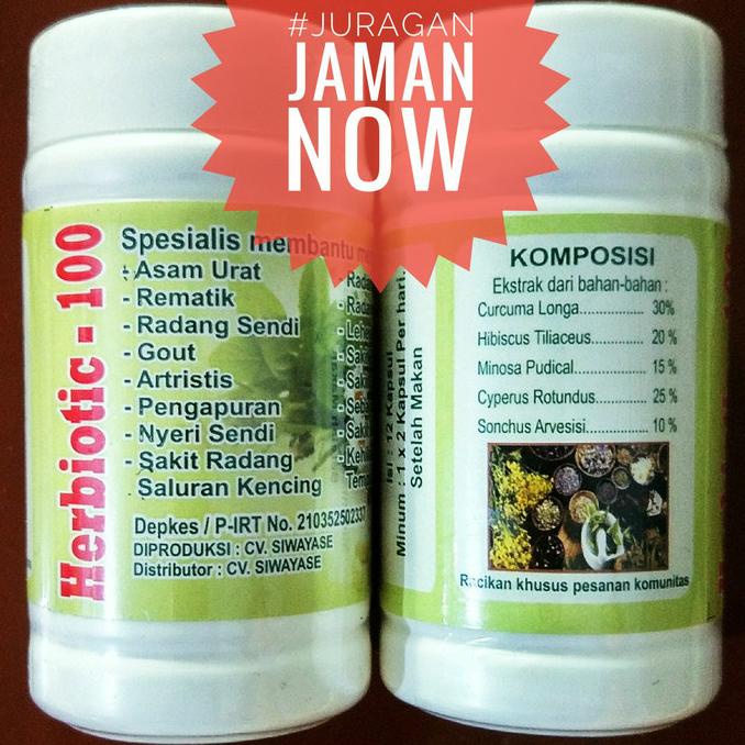 Herbiotic 100 Obat Herbal Stroke Kolesterol Hipertensi asam urat