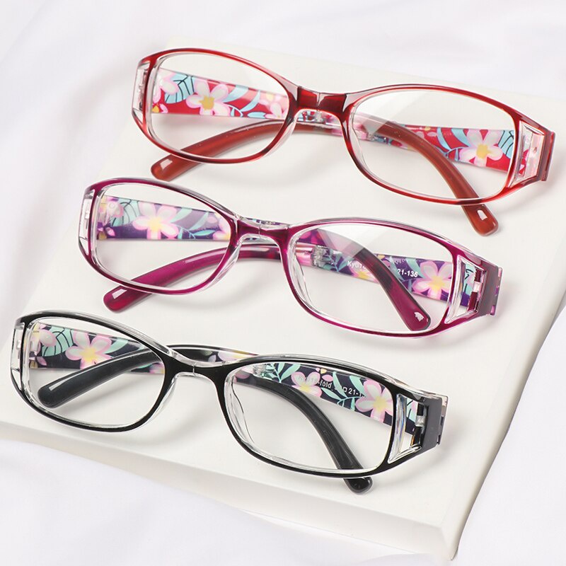 KACAMATA BACA PLUS FRAME LIPAT LENSA ANTI RADIASI HIGH QUALITY LIGHT EYE GLASSES MOTIF BUNGA UNIK + BOX DAN LAP BR77 UNISEX