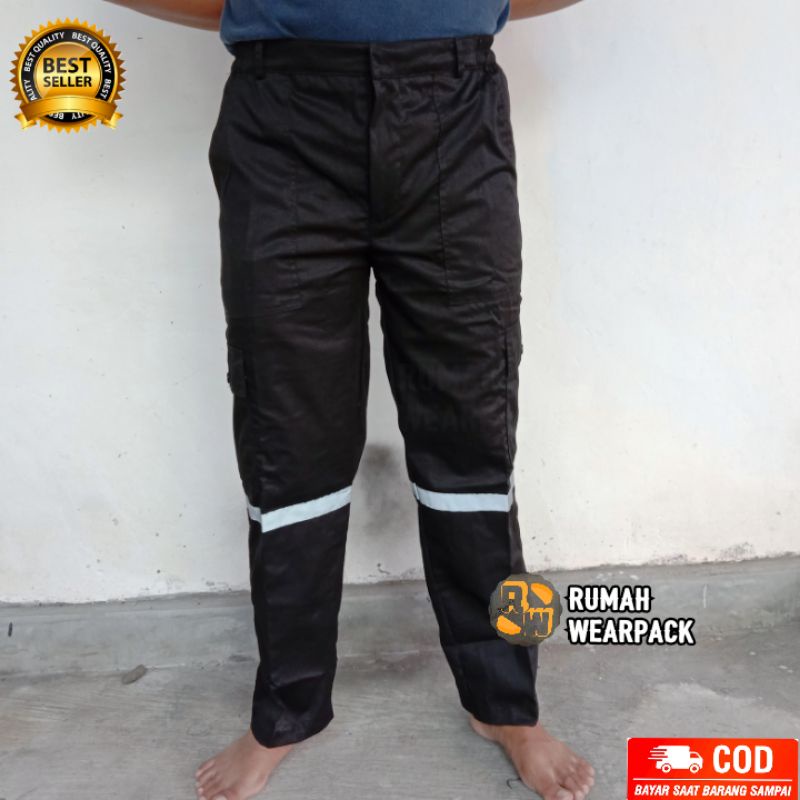 Celana Safety Panjang Celana Kerja Setelan Safety warna Hitam