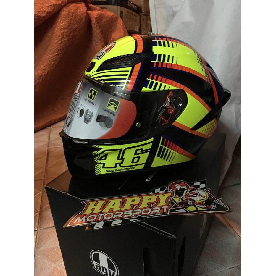 HELM AGV K1 SOLELUNA ORI ITALY VR46 ROSSI FULL FACE EUROFIT MS ML L XL