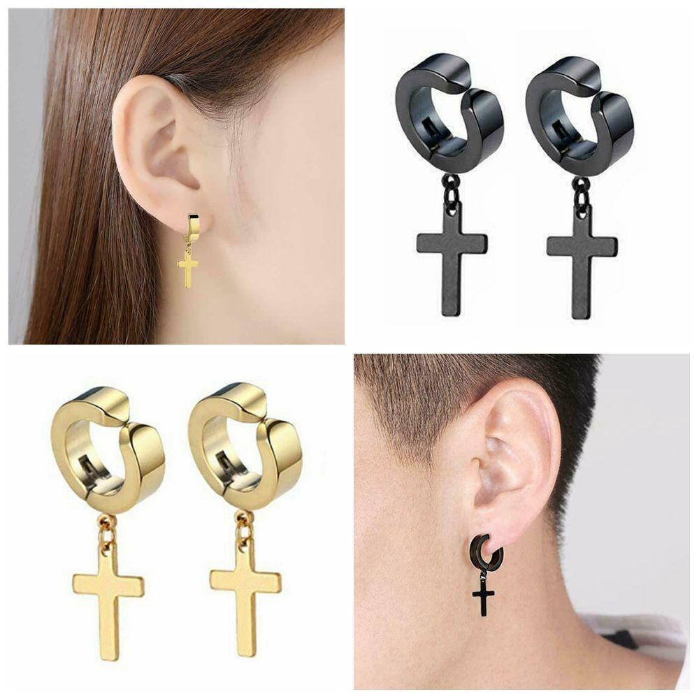 Lily Cuff Earrings Fashion Hadiah Stainless Steel Wanita Pria Perhiasan Tanpa Tindik Earrings