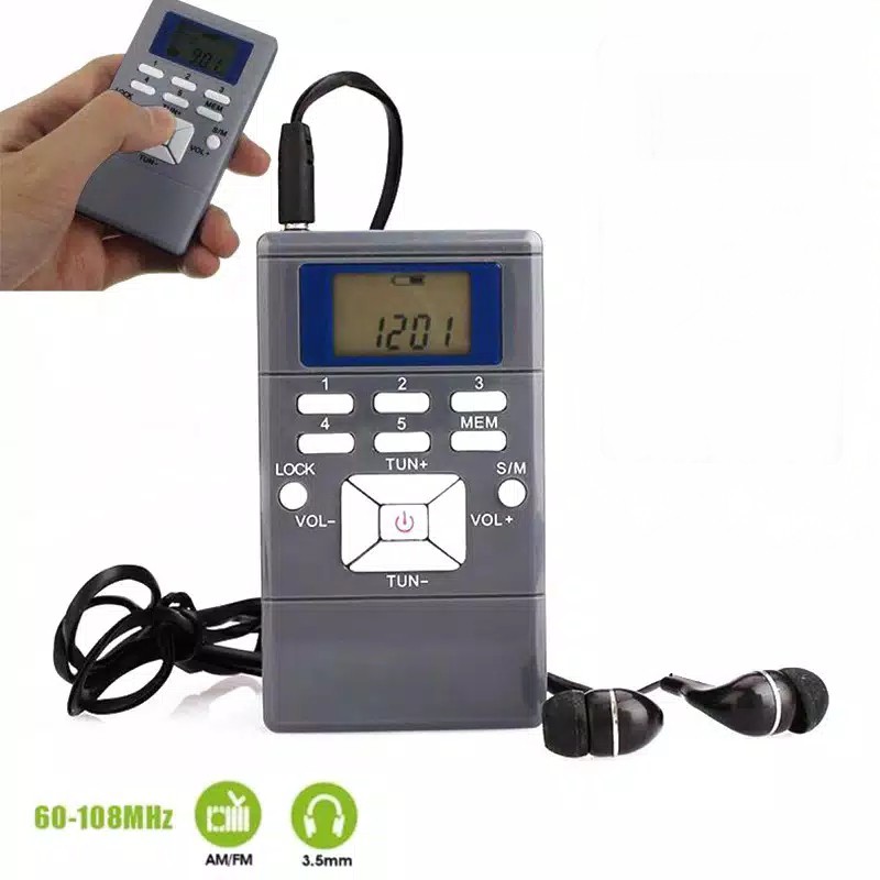 Radio Saku FM Digital Stereo Display LCD - BENTUK KECIL BISA DI KANTONGI SIAP MENEMANI AKTIFITASMU