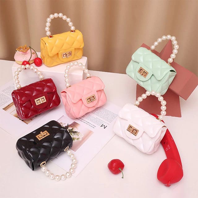 ♥TMALL88♥ Tas Mini Jelly Glossy Rubber Bag Korea