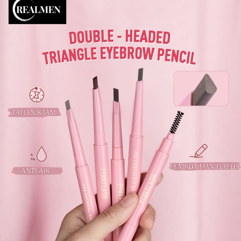 *RM* READY! PINKFLASH EYEBROW PENSIL / PENSIL ALIS MATIC WATERPROOF AUTO EYEBROW PENCIL PINKFLASH