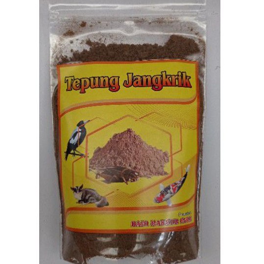 50g tepung jangkrik 100℅ murni pakan sugar gilder landak mini hamster gecko burung kicau