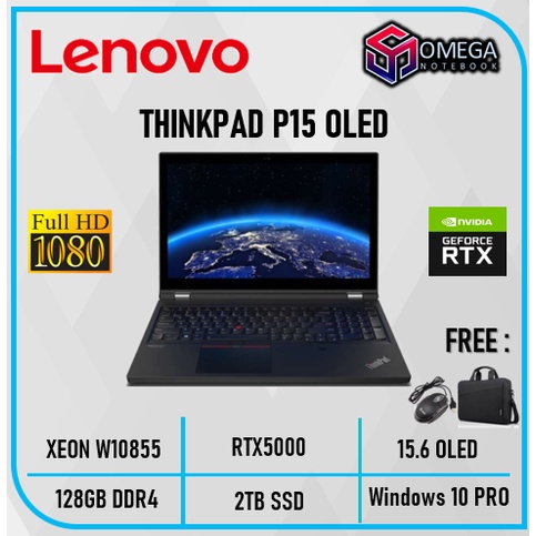 LENOVO THINKPAD P15 OLED 4K UHD XEON W10885 128GB 2TBSSD RTX5000 W10PRO 15.6