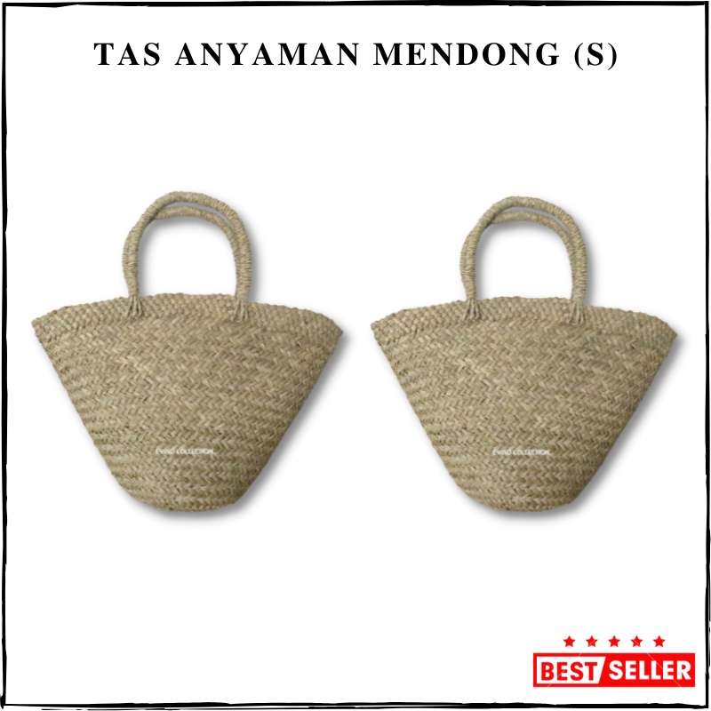 Tas Mendong Bakul (Ukuran S) Tas Anyaman Mendong Kepang