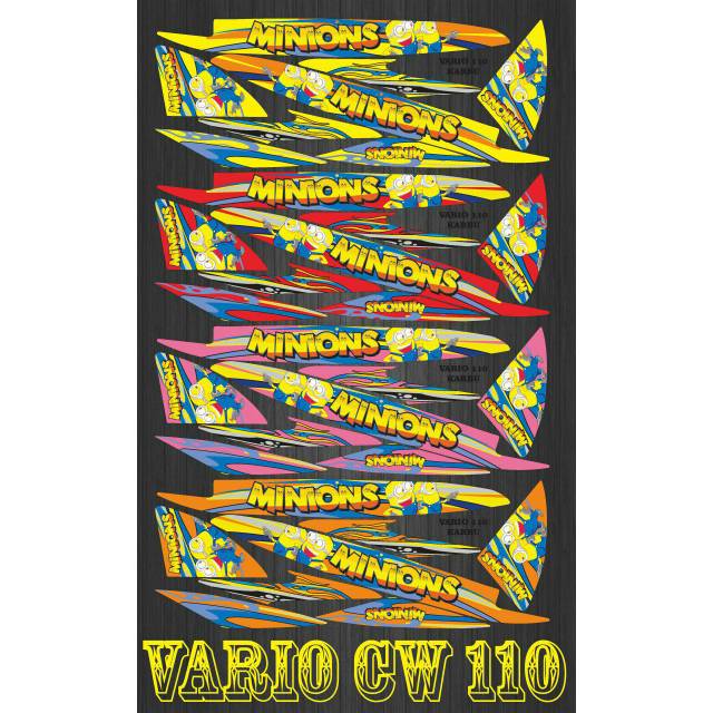 STICKER FARIASI HONDA VARIO CW 110 KARBU (LAMA) MINION