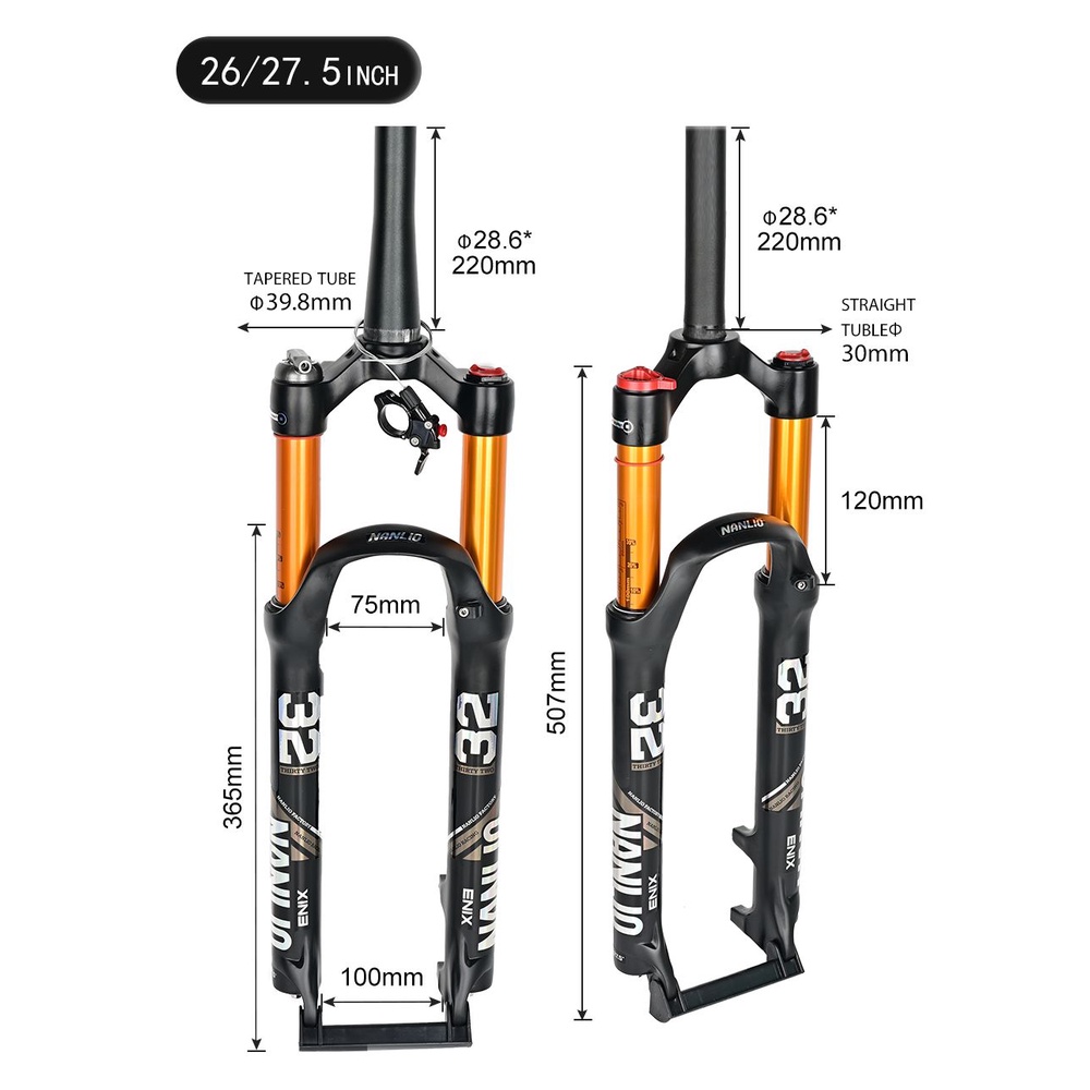 [EKA JAAYA SEPEDA] Fork angin MTB AIR LOCKOUT Suspensi Garpu Depan Sepeda Gunung Nanlio 26/27.5/29