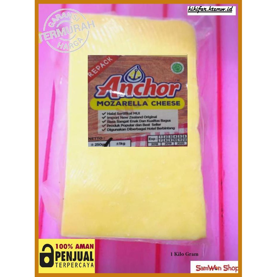 

Ujekujek- Keju Mozarella Anchor 1 Kg Bpom & Halal Mui -Original.