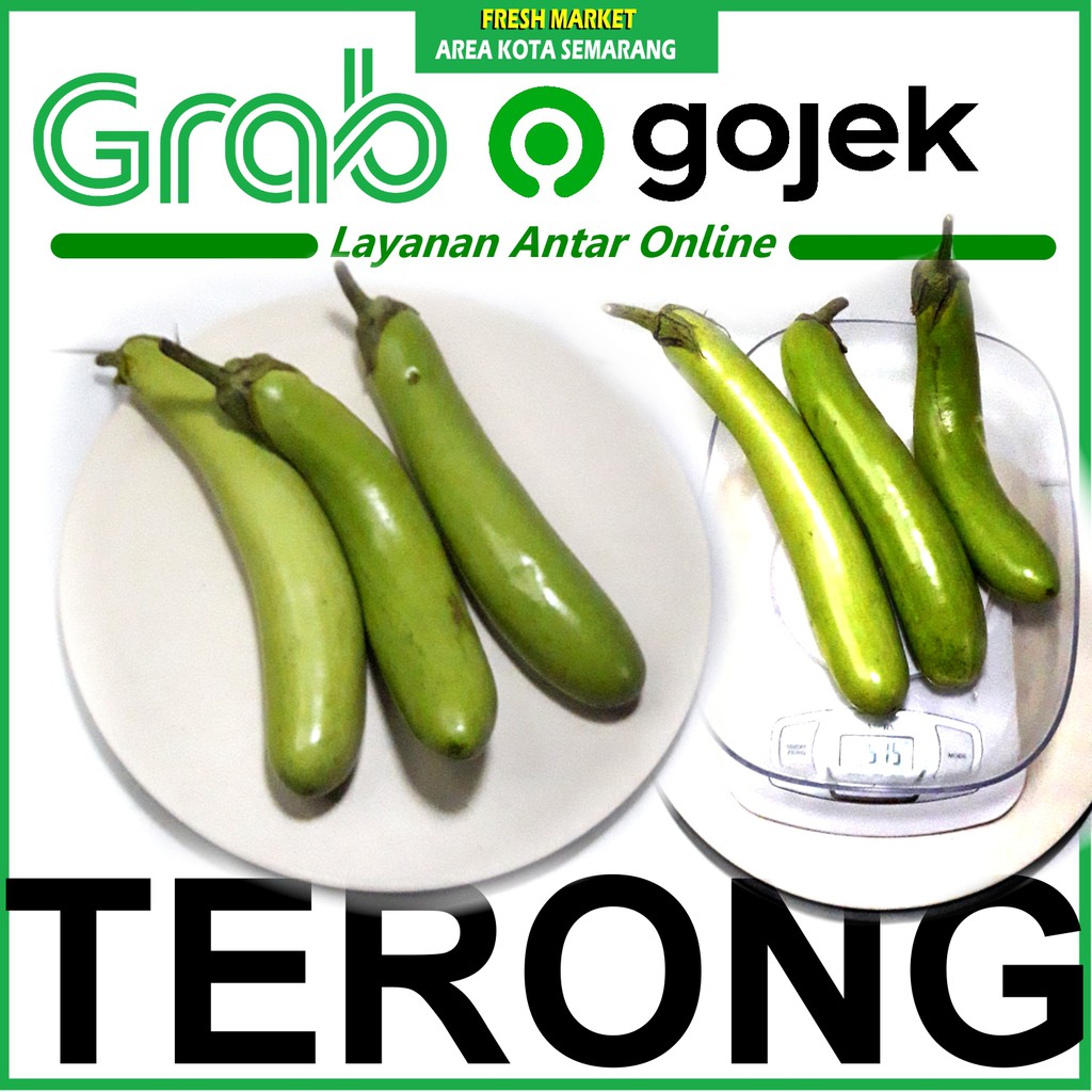 

[FRESH MARKET] sayuran dan buah segar 500gr TERONG 0,5 Kg kirim grab gojek online area semarang