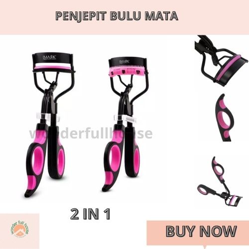 Penjepit Bulu Mata Imagic 2in1 Pelentik Dengan Sisir Eyelash Curler