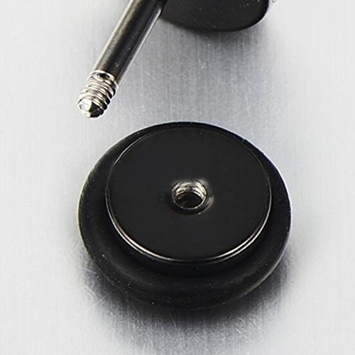 Hu Hu Hu Hu Hu Alat Bantu Pasang Kacamata♡ Anting Ear Plugs Bahan Stainless Steel Warna Hitam Gaya Punk Untuk Unisex