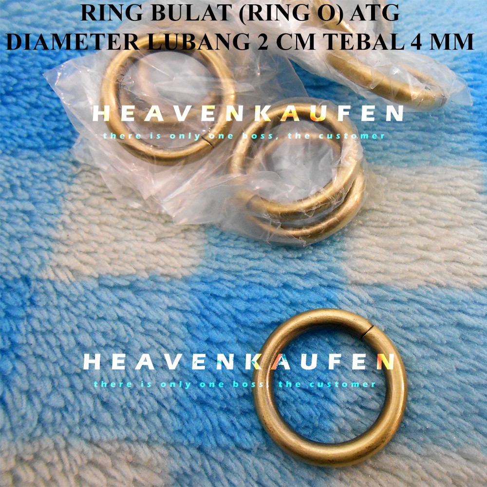 Ring Bulat / Ring O ATG Bakar 2 cm Tebal 4 mm