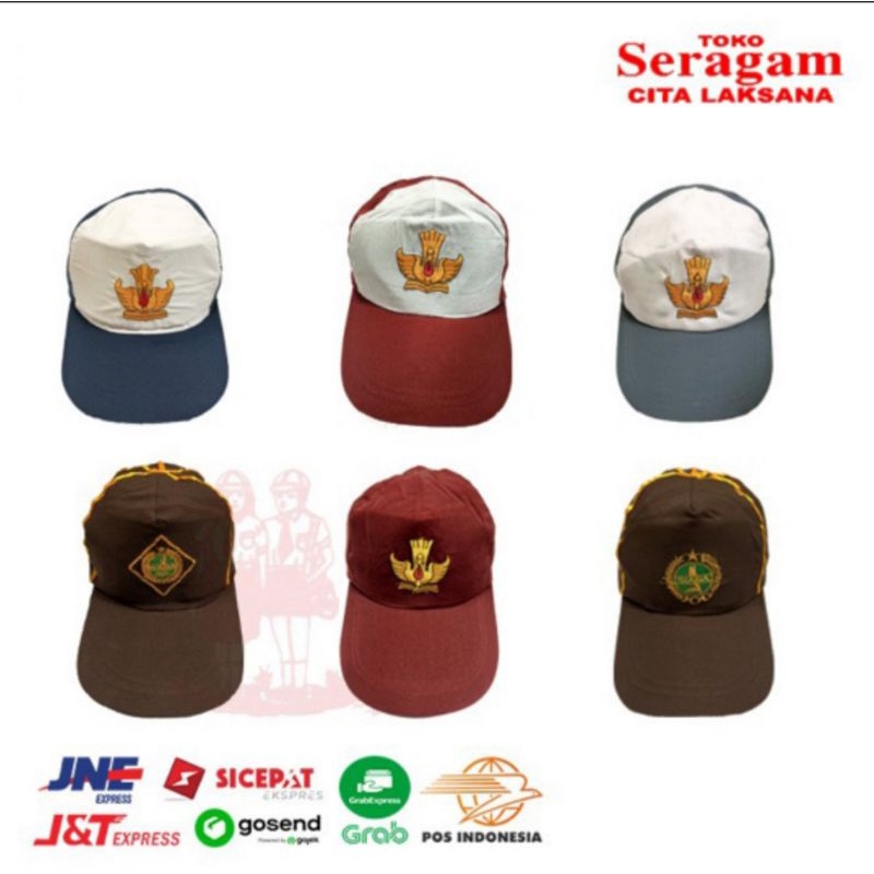Topi SD SMP SMA PRAMUKA SIAGA Putra Putri Seragam Sekolah
