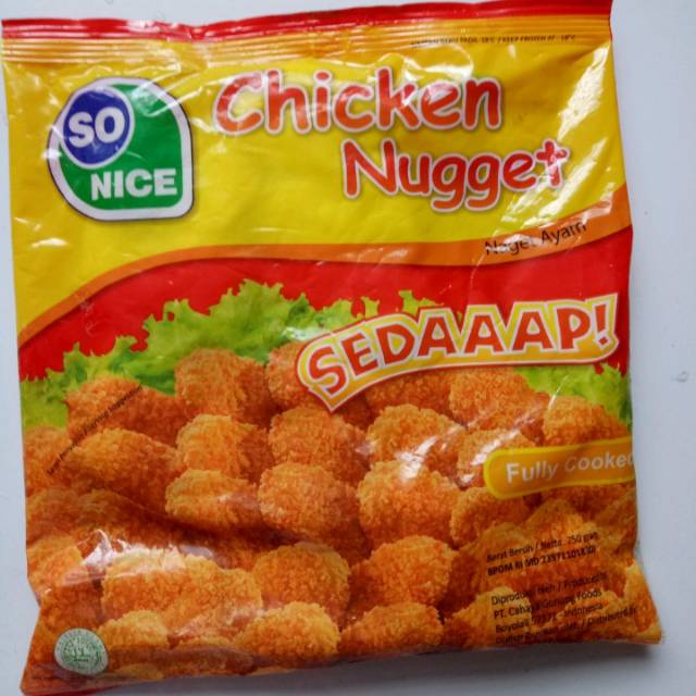 

So nice chicken nugget ukuran 250gr