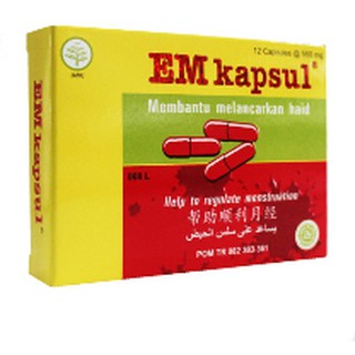 Jual EM Kapsul M Kapsul Isi 12 Kapsul - Membantu Melancarkan Haid
