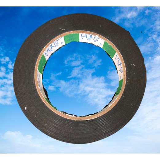 

Double Tape Foam 1" Hijau Bolak-Balik Solatip Busa