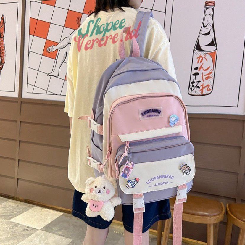 Joshee Tas Ransel Wanita Backpack Wanita Backpack Pria Tas Sekolah Tas Anak 0501, 01, 656 Backpack Nylon Backpack Korean