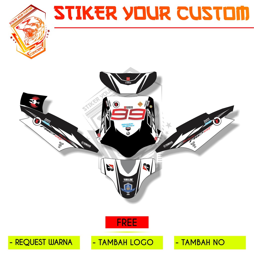 decal sticker mio smile lorenzo - aksesoris motor