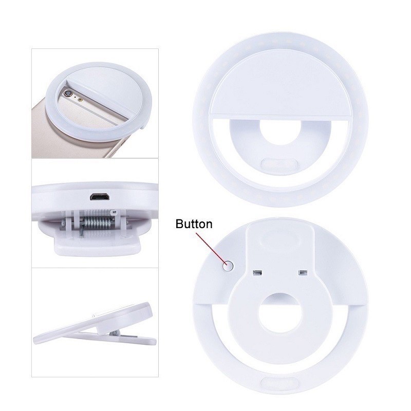 Ring Light Selfie LED / Lampu Selfie LED Bisa COD Flashlight Kamera Flash Kamera