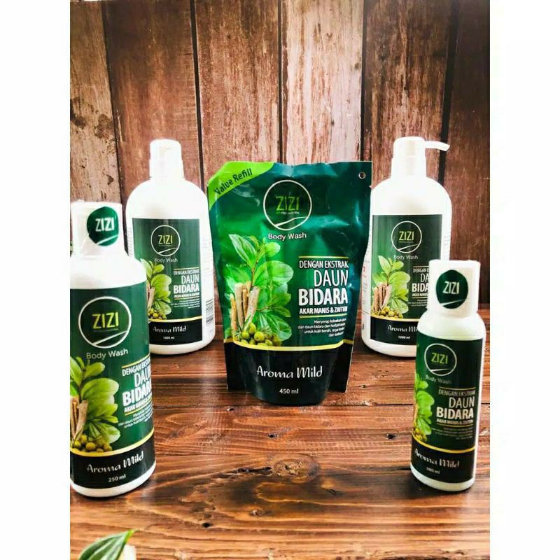 ZIZI Bodywash Sabun Herbal Extract Daun Bidara pump 500/1000ml