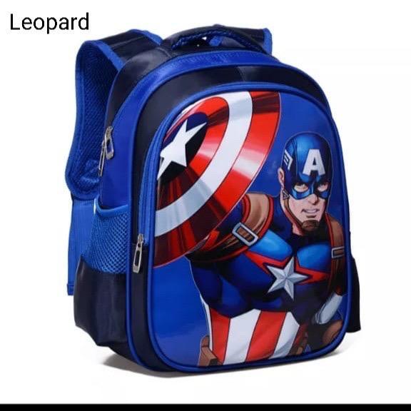 New Backpack Character Super Hero 3D Captain Amrica