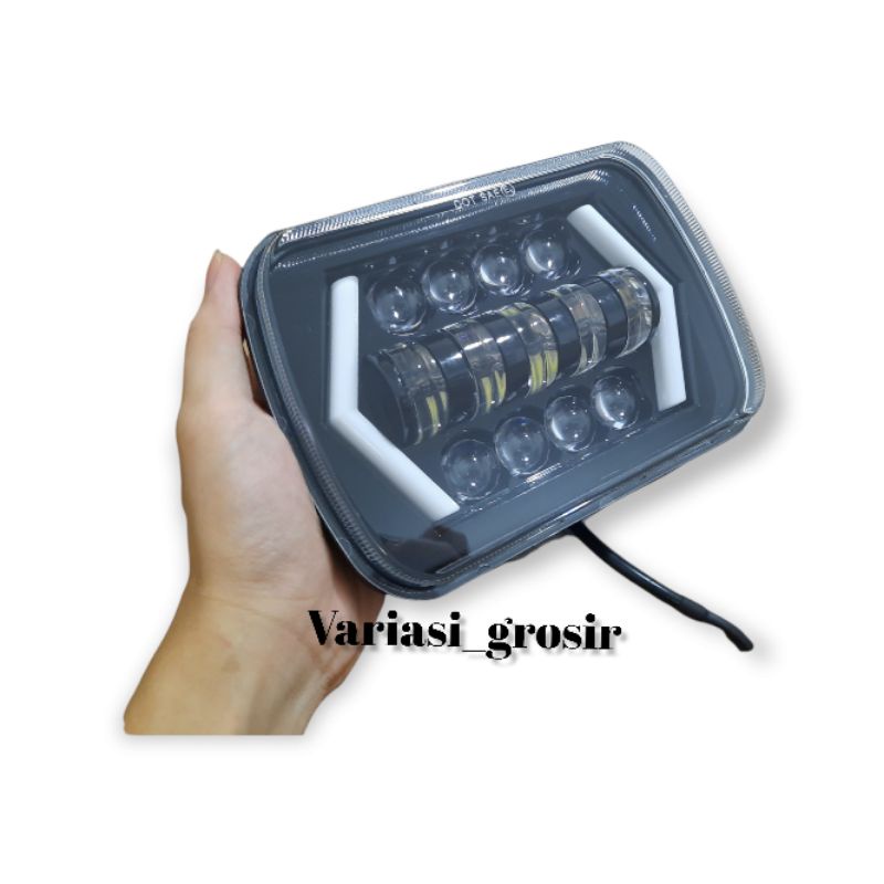 Lampu Daymaker Led Kotak 7inch Jeep Katana Feroza L300 - Headlamp Daymaker