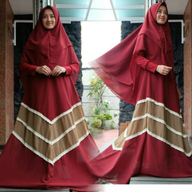 Gamis ceruty renda