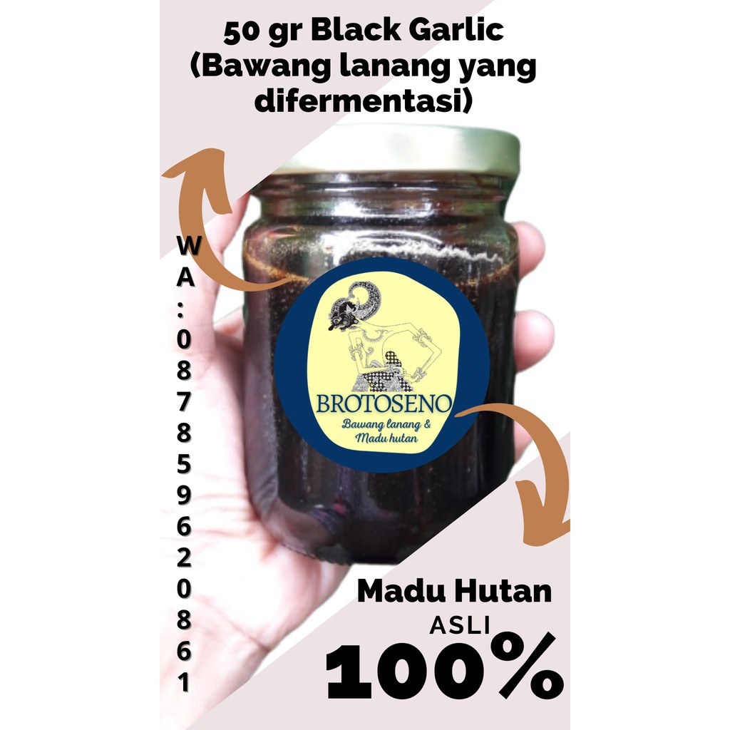 

Bawang Lanang madu Brotoseno Black Garlic plus madu