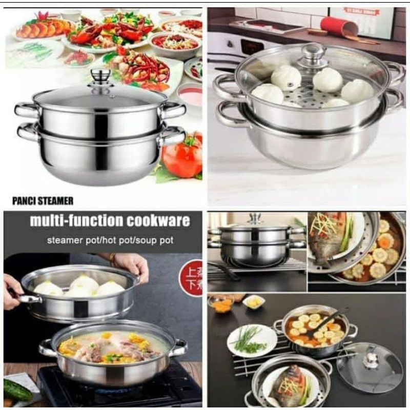 Panci steamer 2 susun