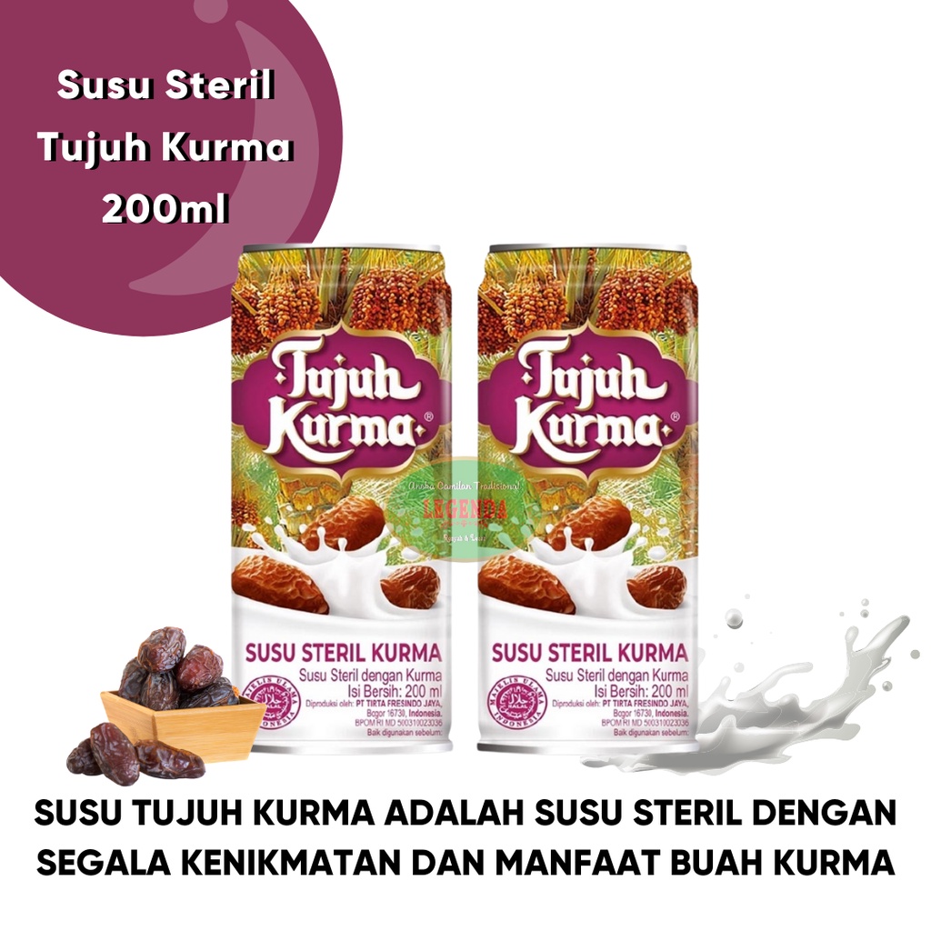 

Susu Steril Tujuh Kurma 189ml harga satuan susu segar termurah halal bermanfaat