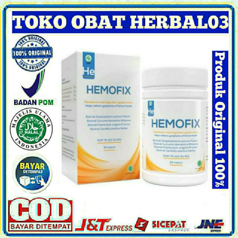 Hemofix Asli Dijamin Original Obat Wasir Ambeien Herbal Asli Aman BPOM