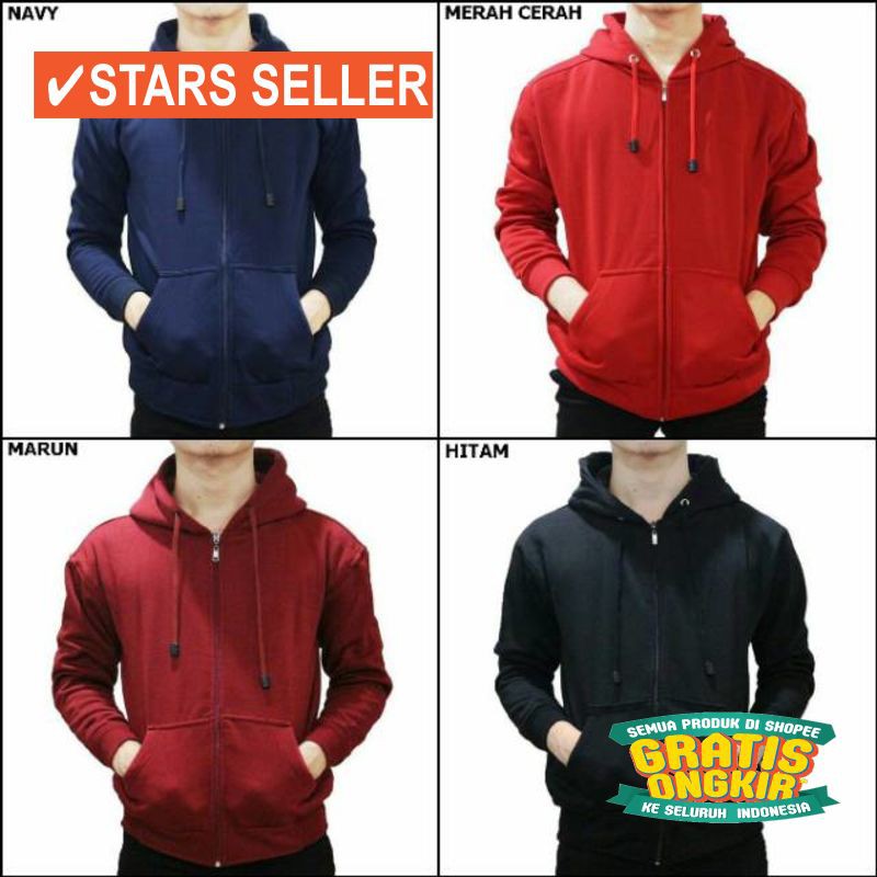 JAKET TERBARU PRIA WANITA FLACEE  BB BM DC / Jaket polos zipper hoodie M,L,XL,XXL pria wanita ungu