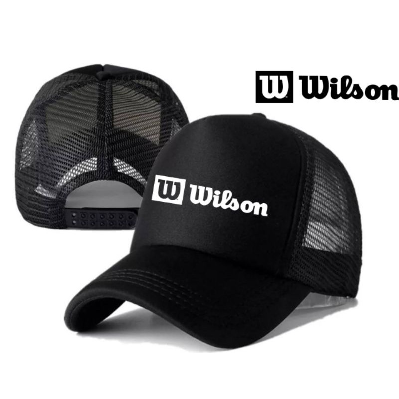 Tas tenis lapangan logo WILSON ransel bulutangkis tas raket arm Sleeve topi olahraga tenis