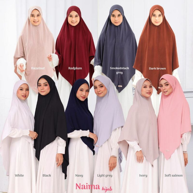 Naima Hijab by Monia Hijab Kids size MLXL | Hijab Syari Terbaru | Jilbab Syari