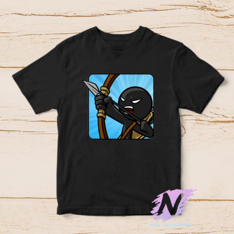 kaos gamer stikman mobile baju anak karakter kartun stik man