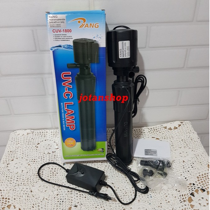 YANG CUV 1800 POMPA MESIN FILTER INTERNAL PUMP LAMPU UV 11W CUV1800 11 WATT