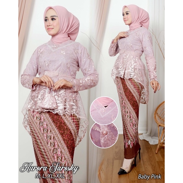 Setelan kebaya tunik aurora swaroski | Kebaya modern | Kebaya lamaran tunangan pernikahan | Kebaya wisuda