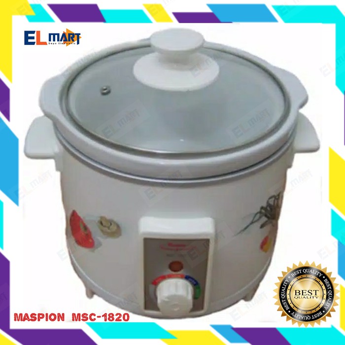 Slow Cooker Maspion 2 Liter  MSC 1820 / MSC1820 Pemasak Lambat 2L