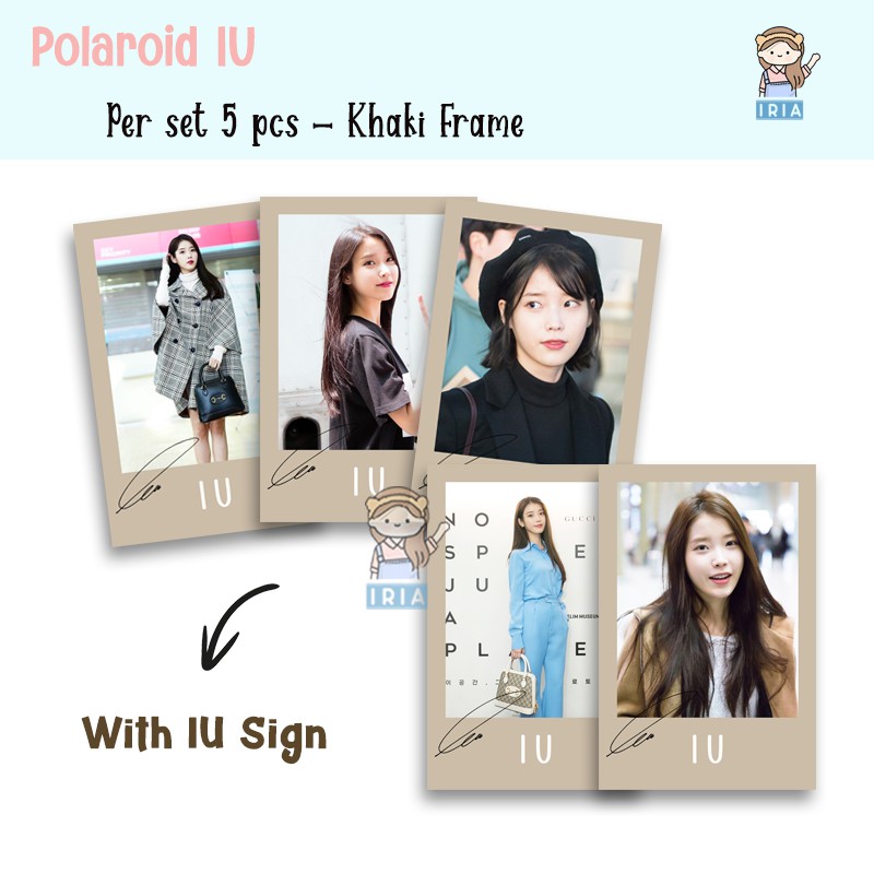 Polaroid / Photocard IU - Khaki Frame - Love Poem - per 5pcs
