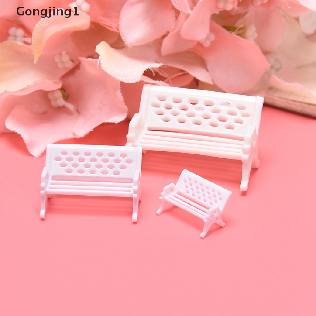 Gongjing1 3Pcs Miniatur Kursi Taman Mini Untuk Dekorasi Lansekap Mikro