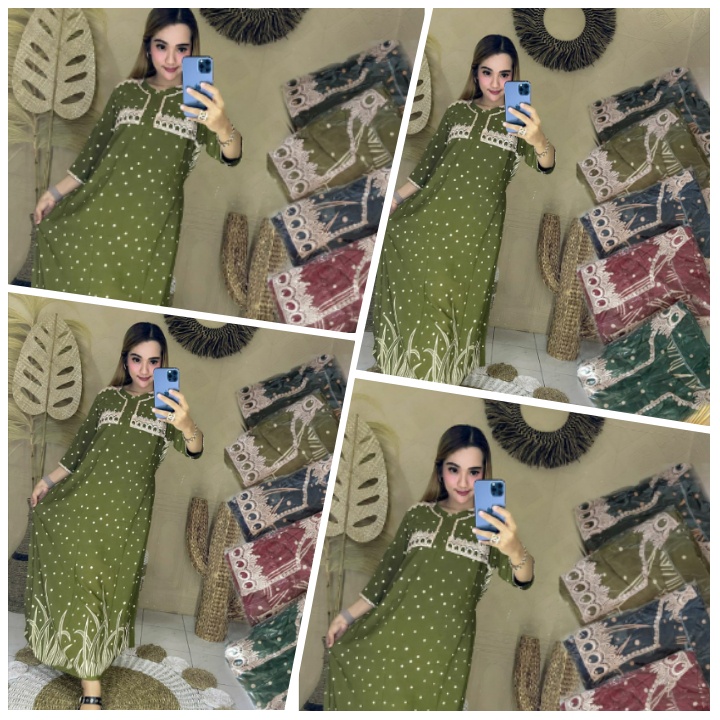 DASTER LONGDRESS RENDA / LONGDRES RAYON PREMIUM ARABIAN RENDA BEST SELLER / DASTER PANJANG RAYON RENDA