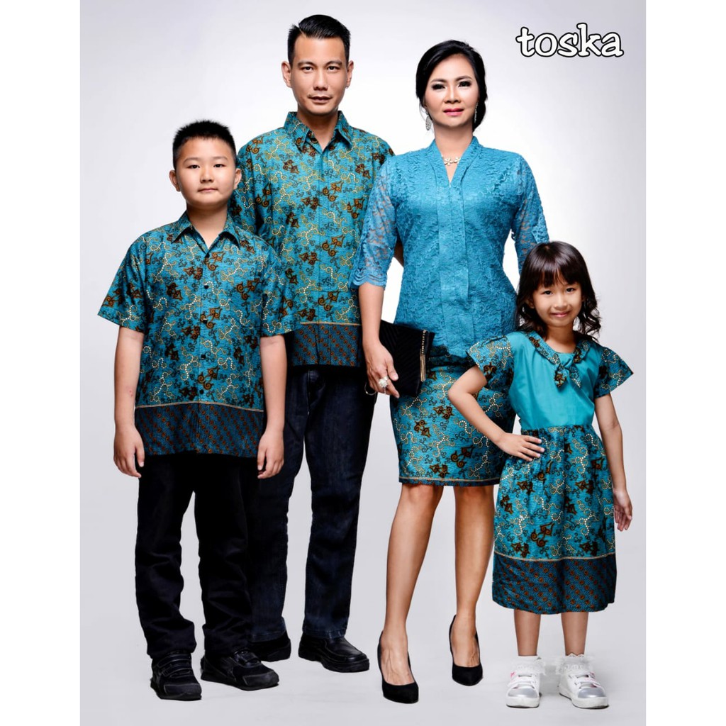 Batik couple modern keluarga terbaru 2020 brokat kopel cople kople sarimbit rosita brukat tosca