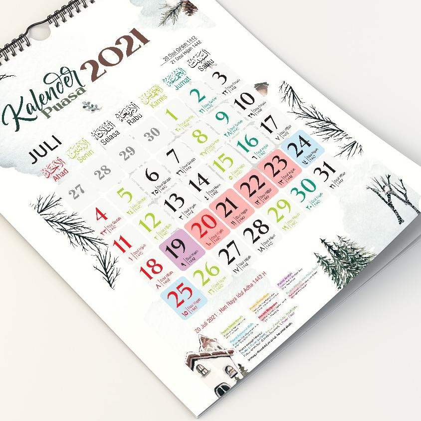 

SQY 2021 Kalender Puasa, Kalender Dinding SPIRAL dan KLEM BESI Masehi Hijriyah ukuran A3+ Tema Winte